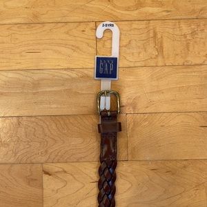 NWT, Gap Youth brown leather belt, size 2–5 years